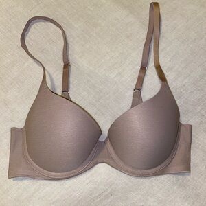 Aerie Real Sunnie Demi Taupe Bra